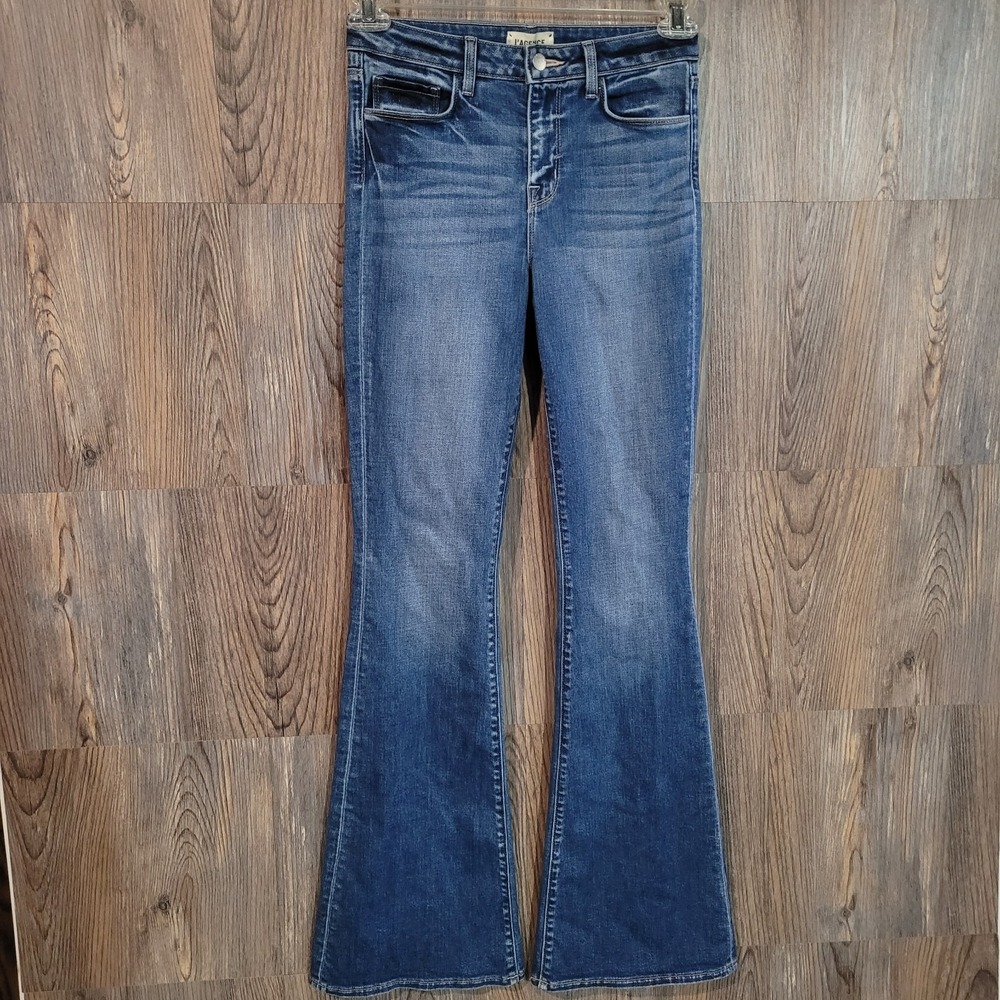 L'AGENCE Bell Flare Jeans Size 25 x 34 Cambridge Wash Mide Rise Made in USA